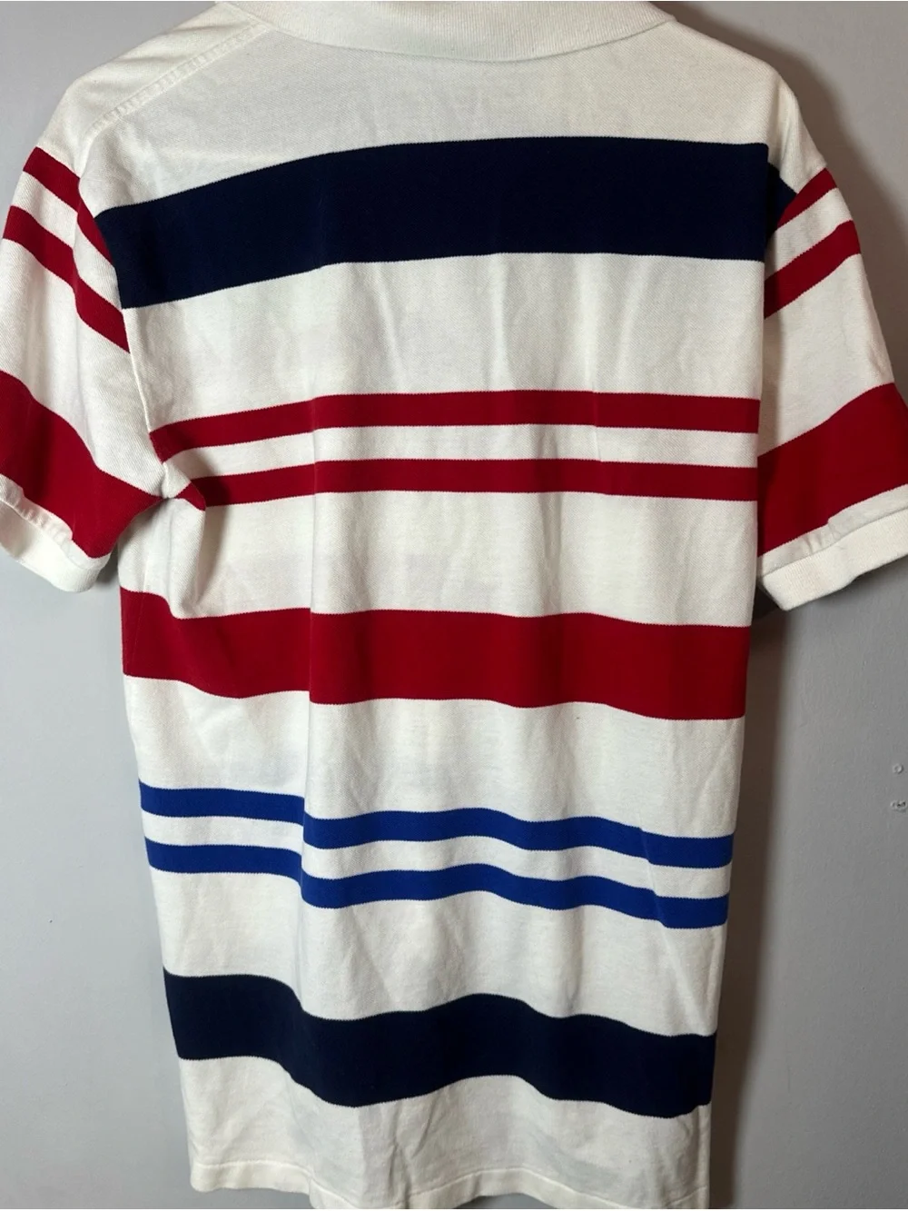 Vtg Ralph Lauren Polo Stripe Shirt 90s Color Block Rugby Bear M P Wing Stadium